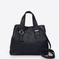 PIPER Leather Top Handle Bag - Blu Scuro