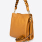 Leather Top Handle Bag 8007 - Cognac