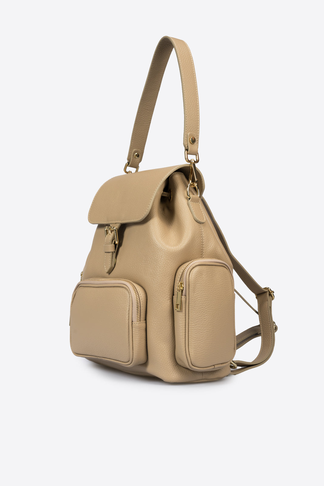 NOA Leather Backpack - Taupe