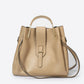 DIONE Leather Top Handle Bag - Taupe