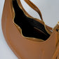 LUNA Leather Top Handle Bag - Cognac