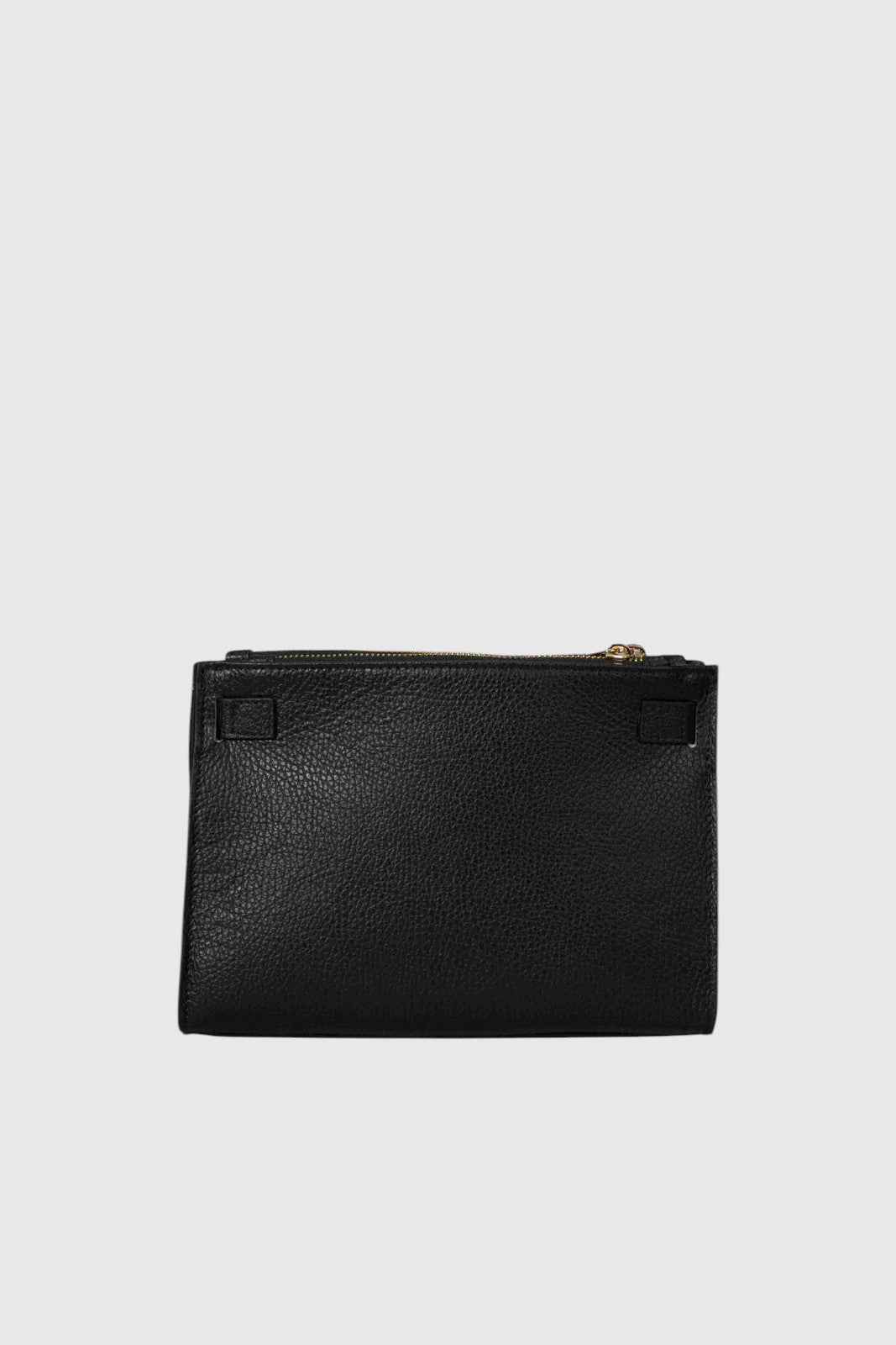 CAMILLE Leather Top Handle Bag - Black