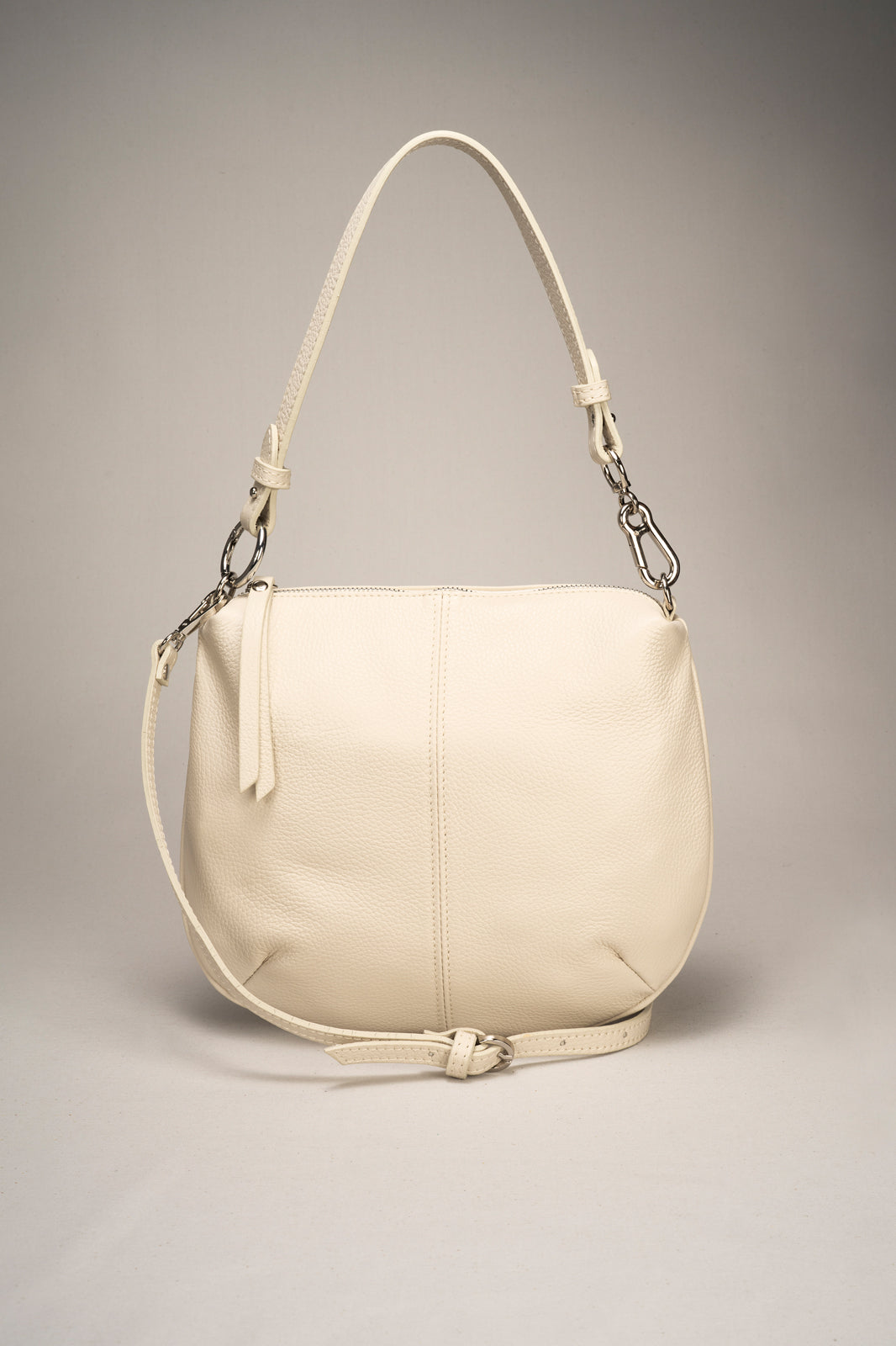 Leather Shoulder Bag 1375 - Beige