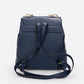 CORA Leather Backpack - Blue Jeans