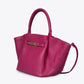 Leather Top Handle Bag 6426 - Fuxia