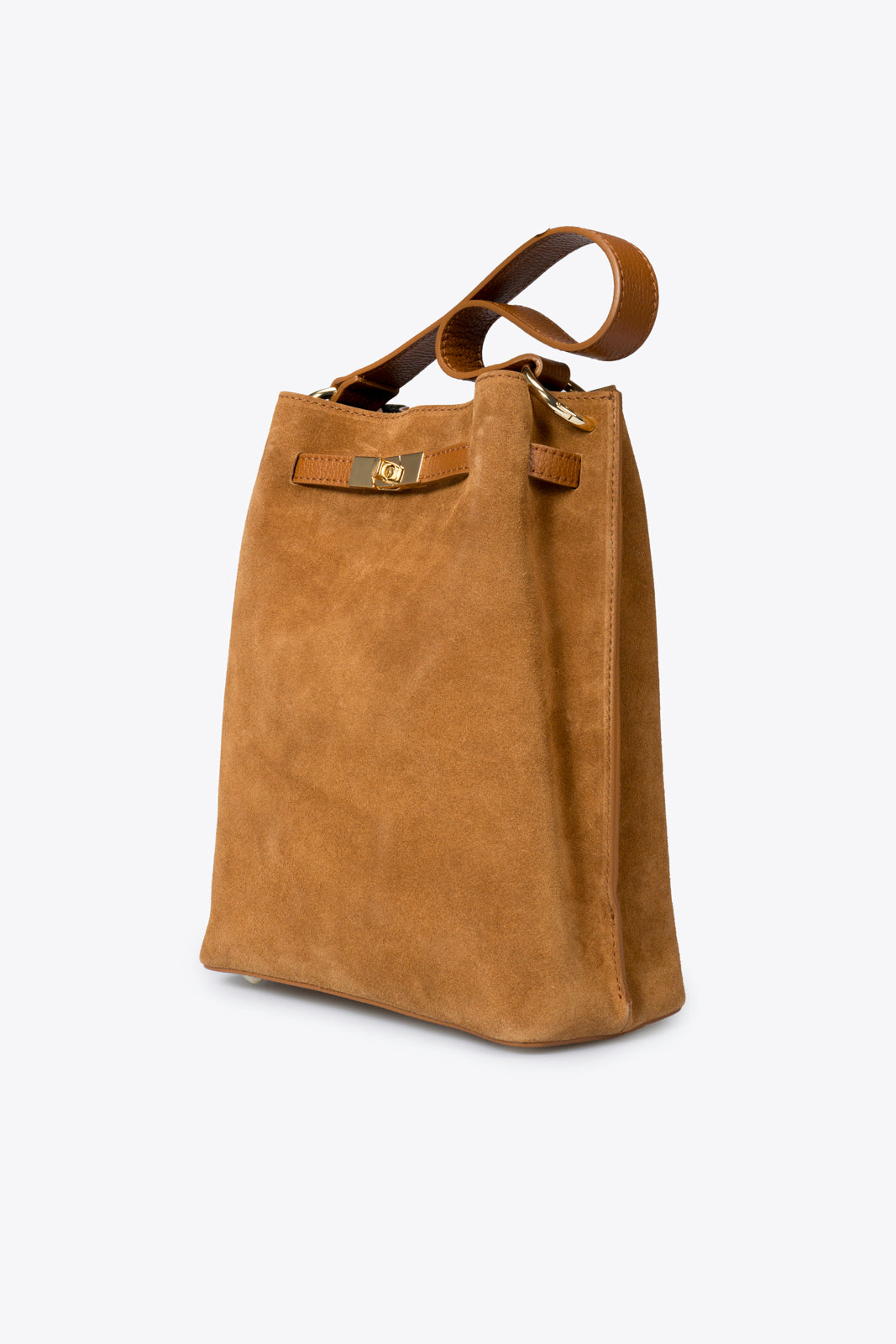 TERRY Leather Shoulder Bag - Cognac