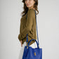 KIRA Leather Top Handle Bag - Blue