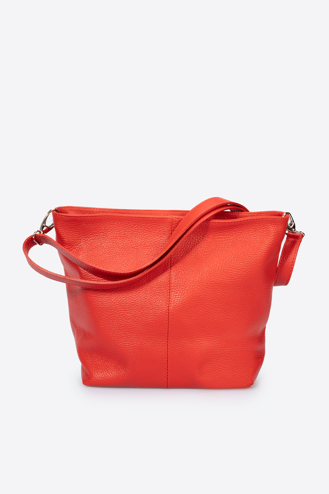 CORINNE Leather Shoulder Bag - Red