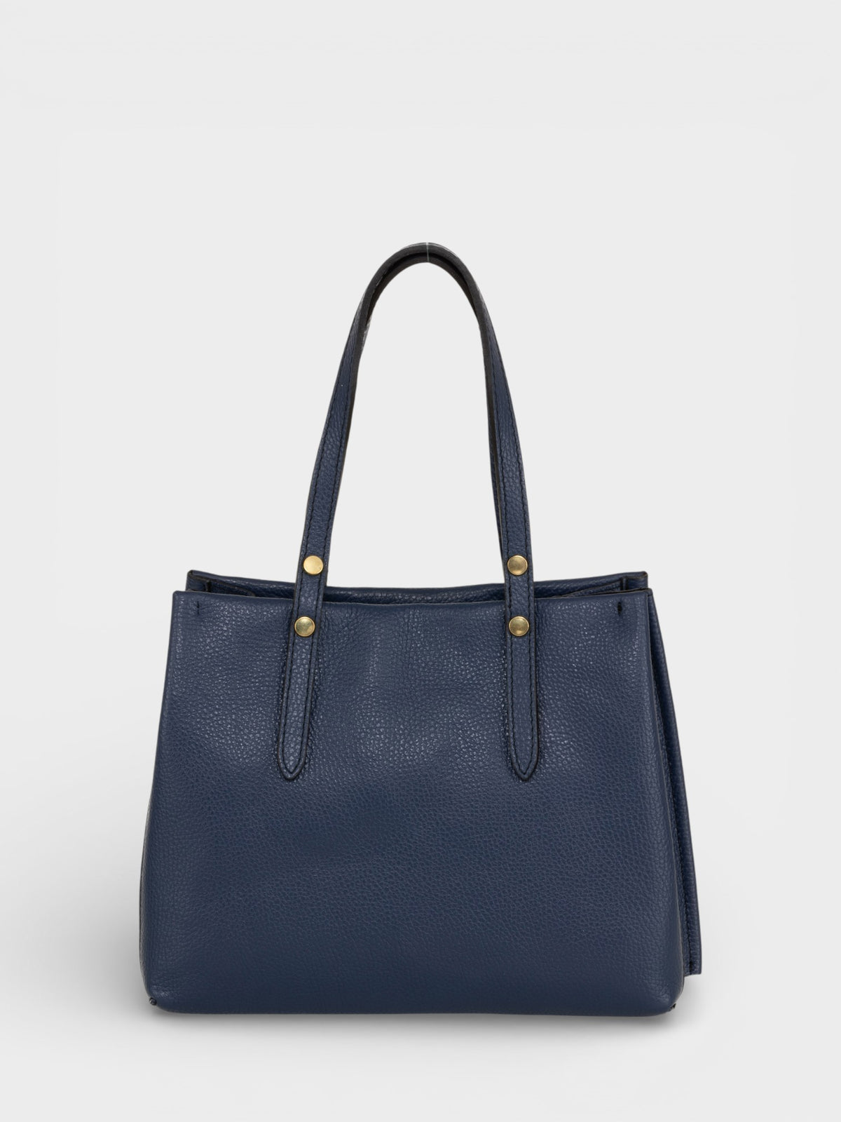 Leather Top Handle Bag 1199 - Blue
