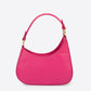NEVIA Leather Shoulder Bag - Fuxia