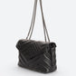 APRIL Leather Shoulder Bag - Black