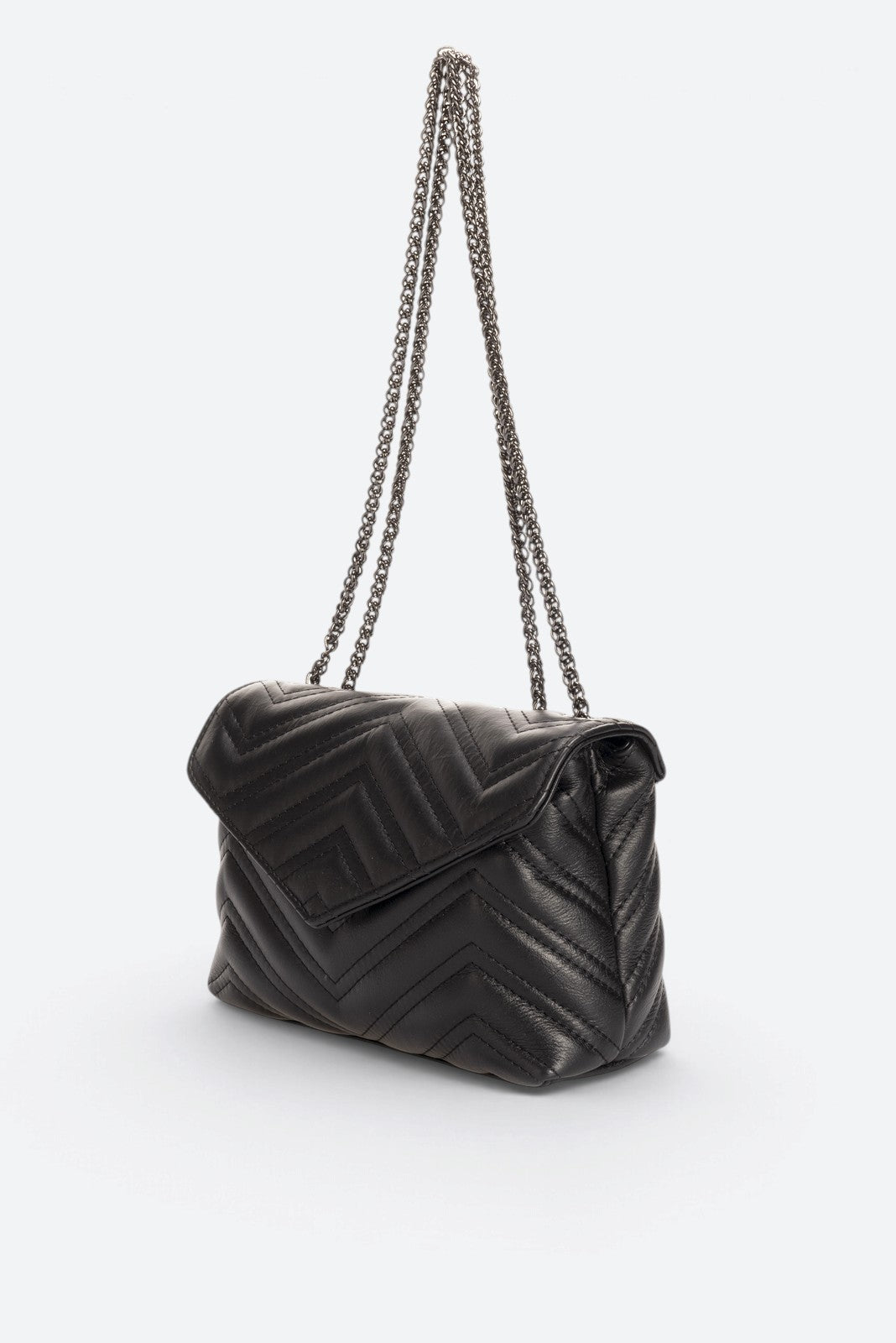 APRIL Leather Shoulder Bag - Black