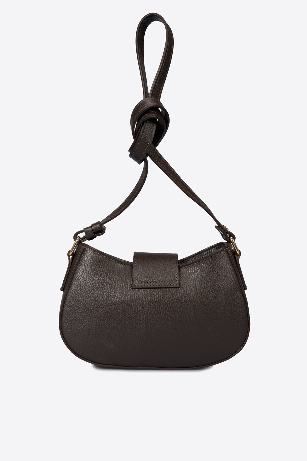 MARLENE Leather Crossbody Bag - Brown
