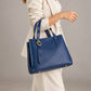 EMILY Leather Top Handle Bag - Blue