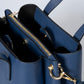 EMILY Leather Top Handle Bag - Blue