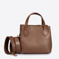 MINA Leather Top Handle Bag - Brown