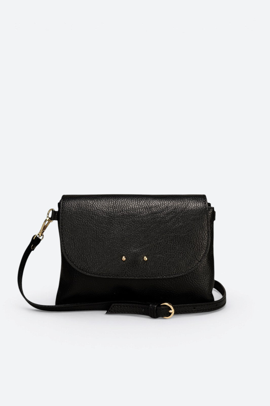 ELLA Leather Crossbody Bag - Black