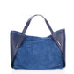 Leather Top Handle Bag 1159 - Blue