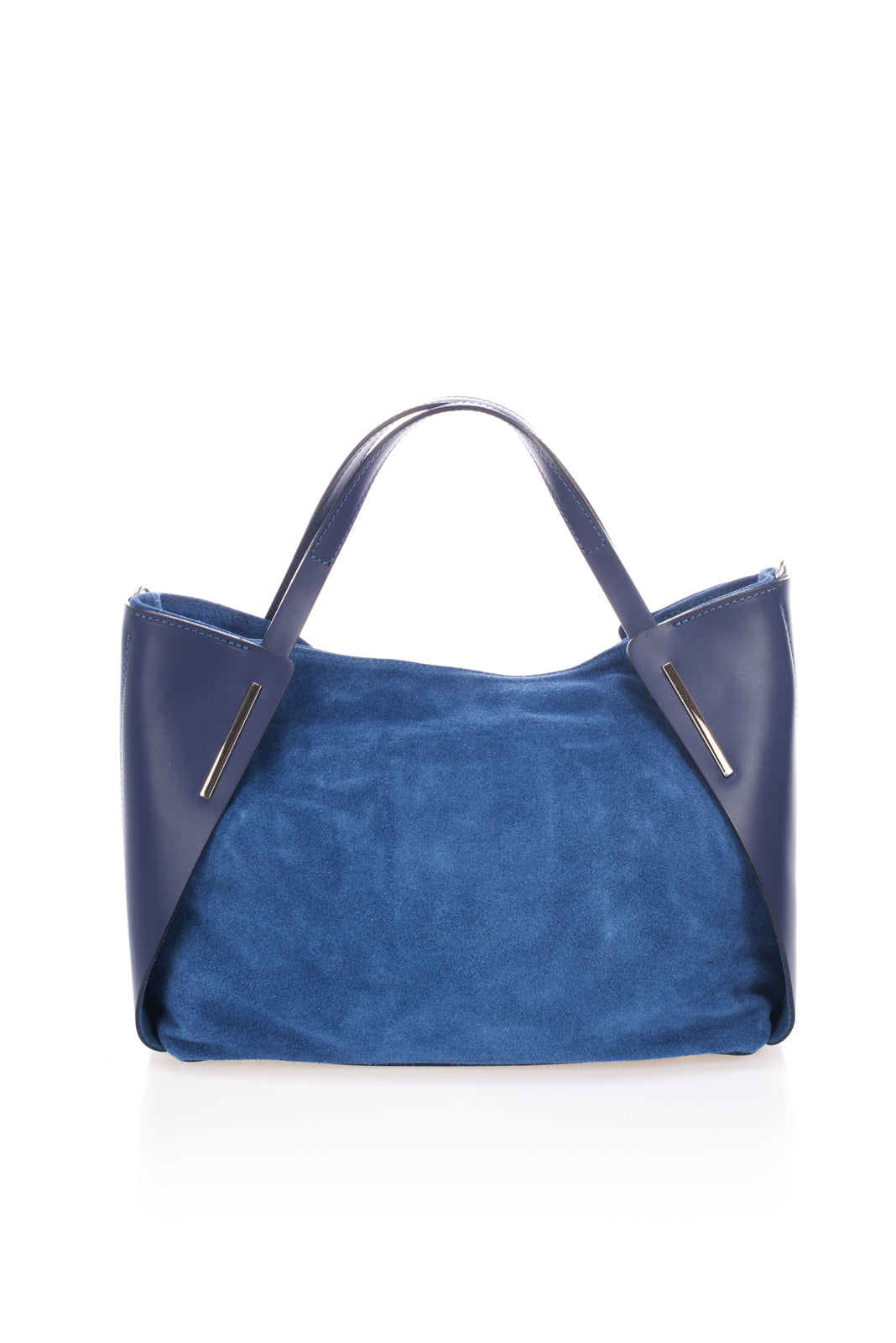 Leather Top Handle Bag 1159 - Blue