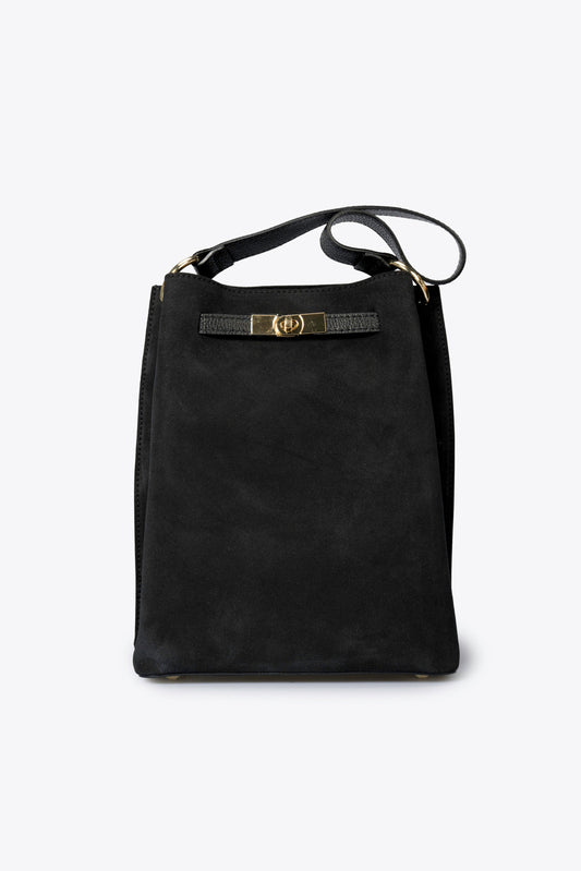 TERRY Leather Shoulder Bag - Black