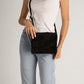 HAILEY Leather Crossbody Bag - Black