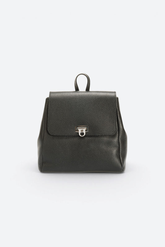LYRA Leather Backpack - Black