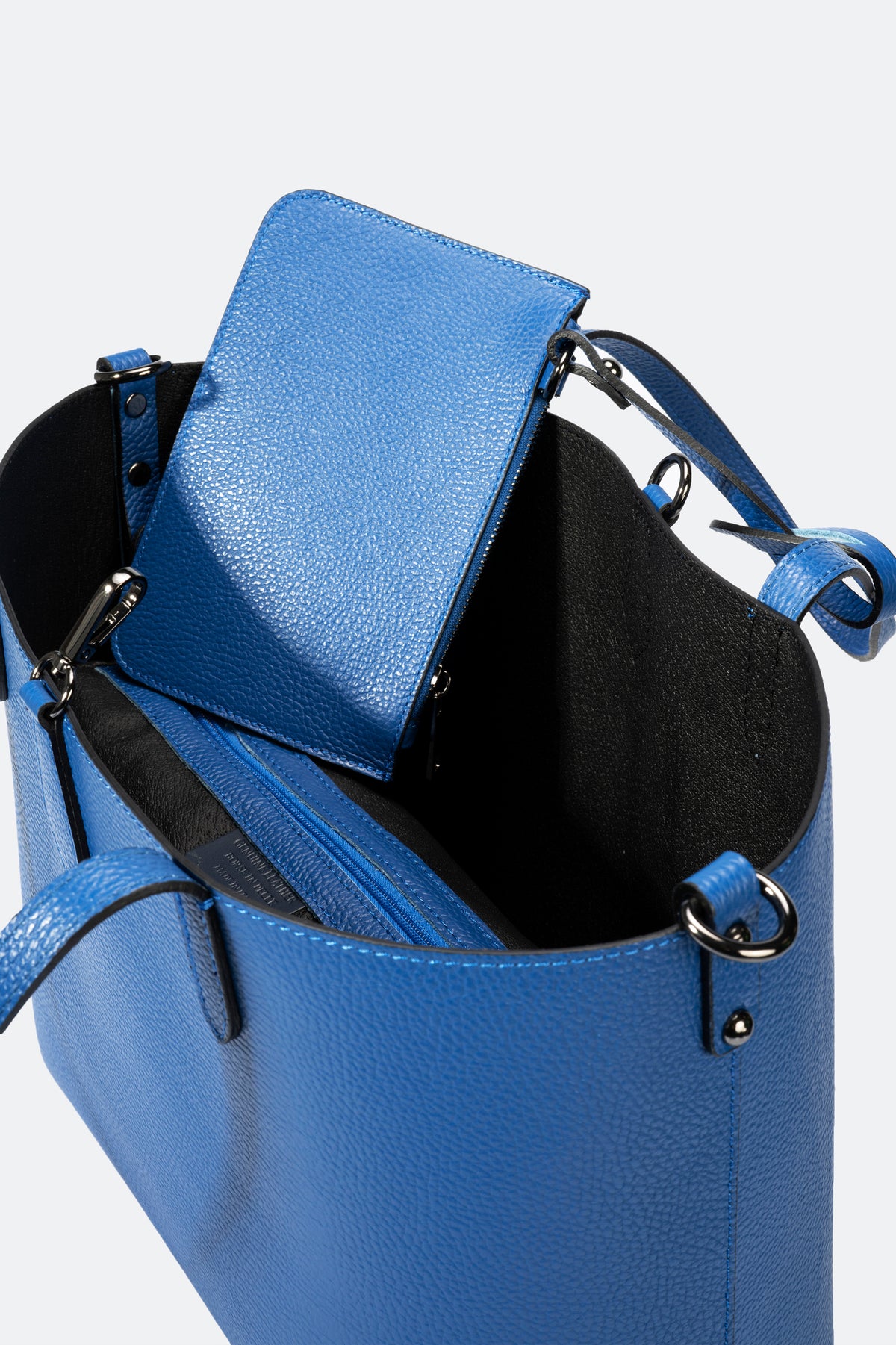 ELLA Leather Tote Bag - Bluette