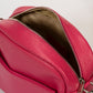 Leather Crossbody Bag 3478 - Fuxia