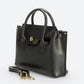 RUTH Leather Top Handle Bag - Black
