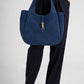 AMELIE Leather Top Handle Bag - Blue