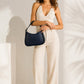 ECHO Leather Top Handle Bag - Blue
