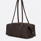 LIORA Leather Shoulder Bag - Dark Brown