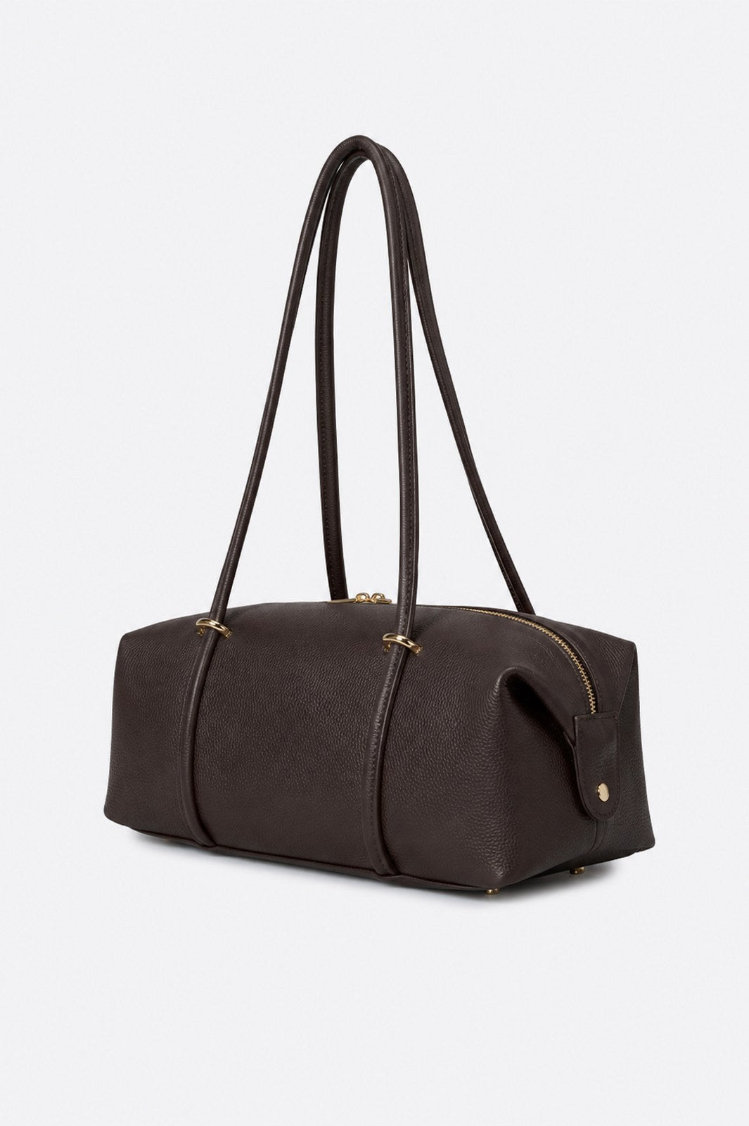 LIORA Leather Shoulder Bag - Dark Brown
