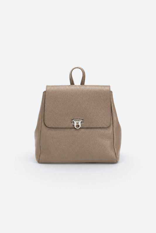 LYRA Leather Backpack - Taupe