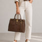 SAGE Leather Top Handle Bag - Brown