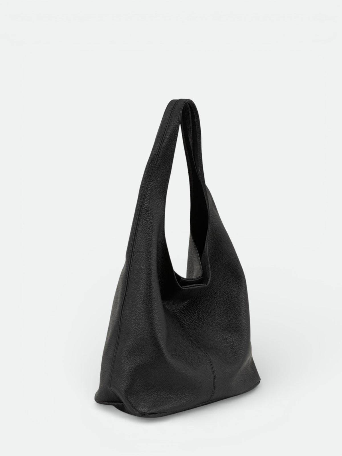 NADIA Leather Top Handle Bag - Black