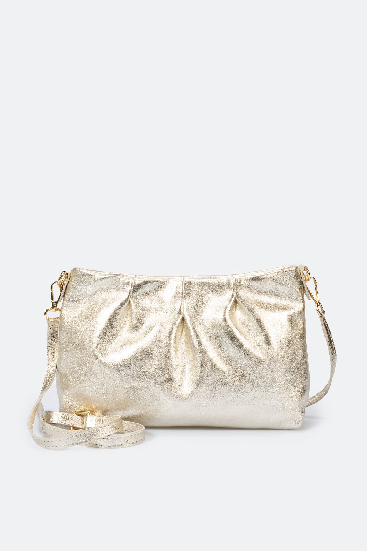 CLIO Leather Crossbody Bag - Platino