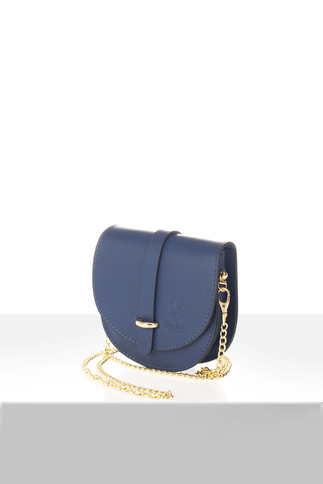 Leather Crossbody Bag 7006 - Blue