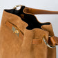 TERRY Leather Shoulder Bag - Cognac
