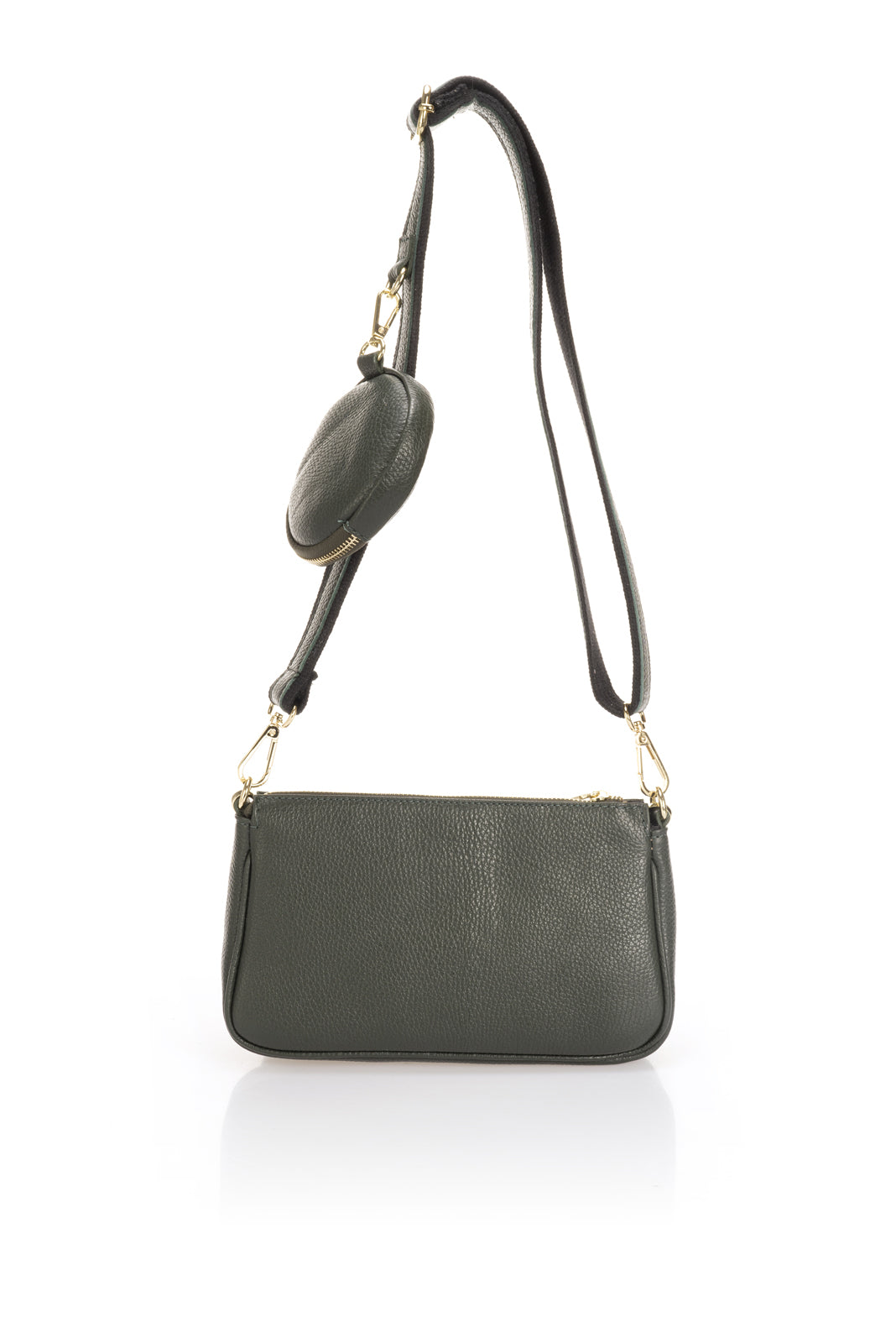 Leather Shoulder Bag 4589 - Green