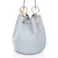 Leather Bucket Bag 5549 - Mineral Blue