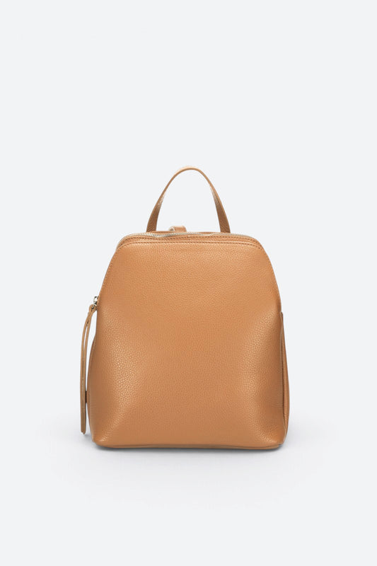 ENRICA Leather Backpack - Cognac