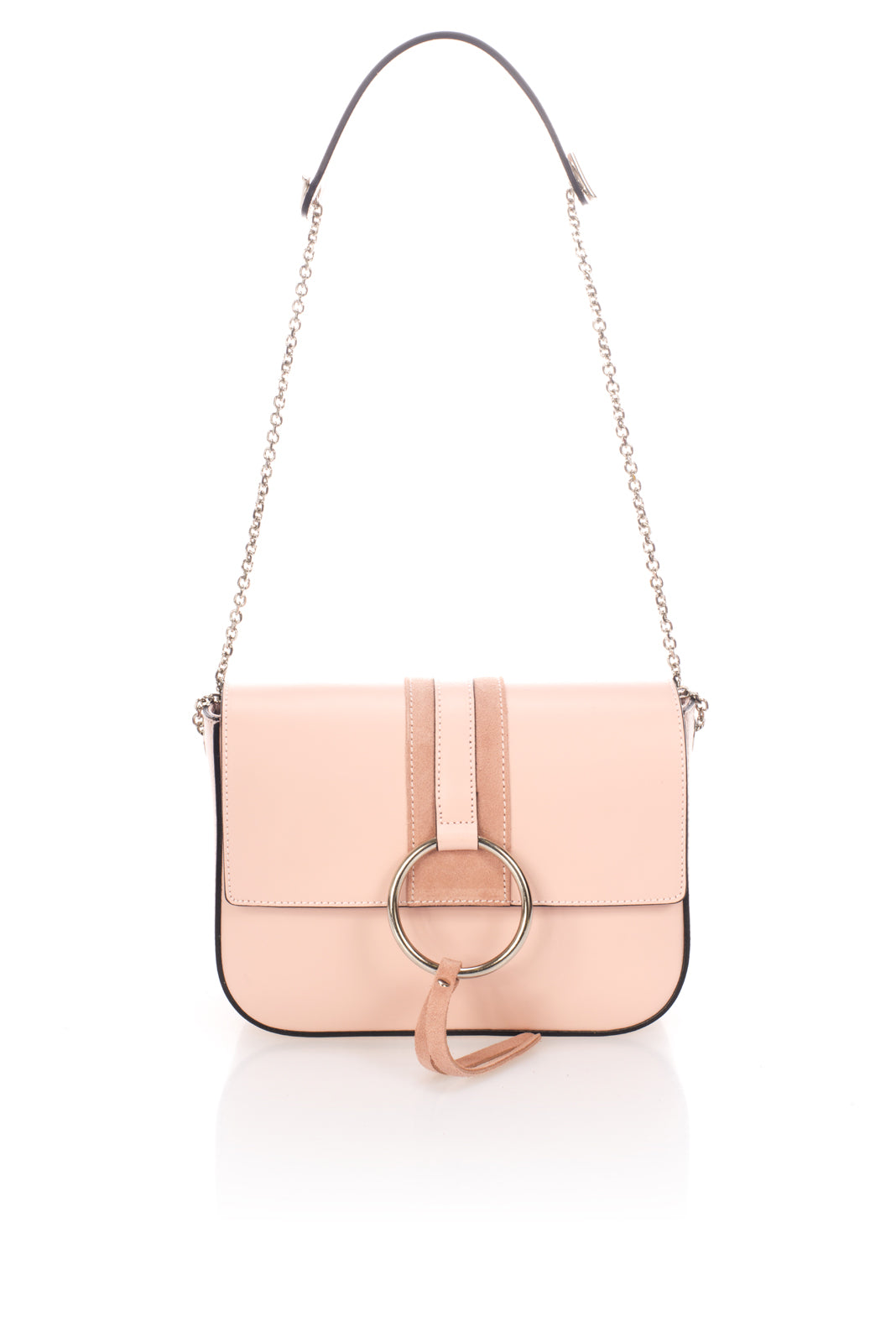 Leather Top Handle Bag 3521 - Rose