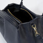 MAYA Leather Top Handle Bag - Blue