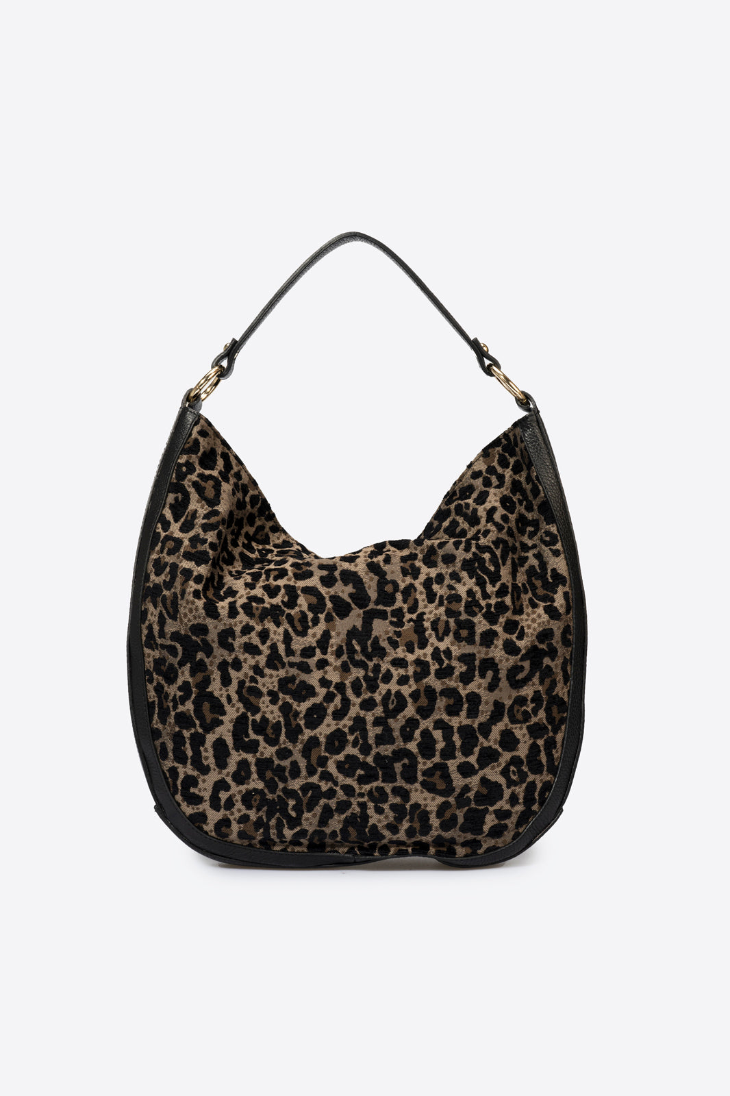 Leather Shoulder Bag 4011 - Black