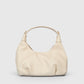 LYDIE Leather Top Handle Bag - Beige