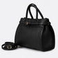 LIESEL Leather Top Handle Bag - Black