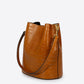 CAPRICE Leather Shoulder Bag - Cognac