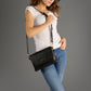 ELLA Leather Crossbody Bag - Black