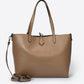 NIOBE Leather Tote Bag - Taupe